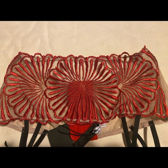 NWT Cosabella Eiffel garter belt ♥️Parisian Red♥️ - Picture 5 of 7